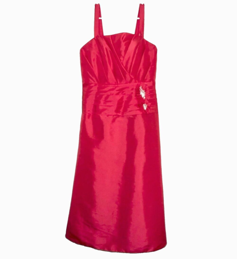 Jade by Jasmine Size 8 Fuchsia Taffeta Bridesmaid Formal Cocktail Dress Prom